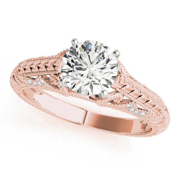Vintage Engraved Diamond Engagement Ring (1/20 ct. tw.)