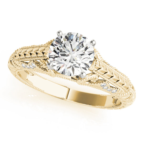 Vintage Engraved Diamond Engagement Ring (1/20 ct. tw.)