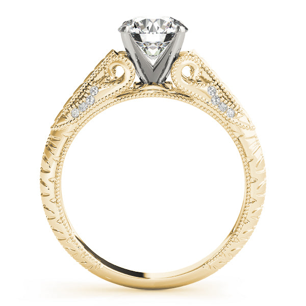 Vintage Engraved Diamond Engagement Ring (1/20 ct. tw.)