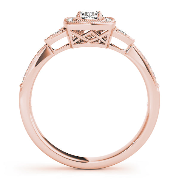Vintage-Inspired Halo Diamond Engagement Ring (1/6 ct. tw.)