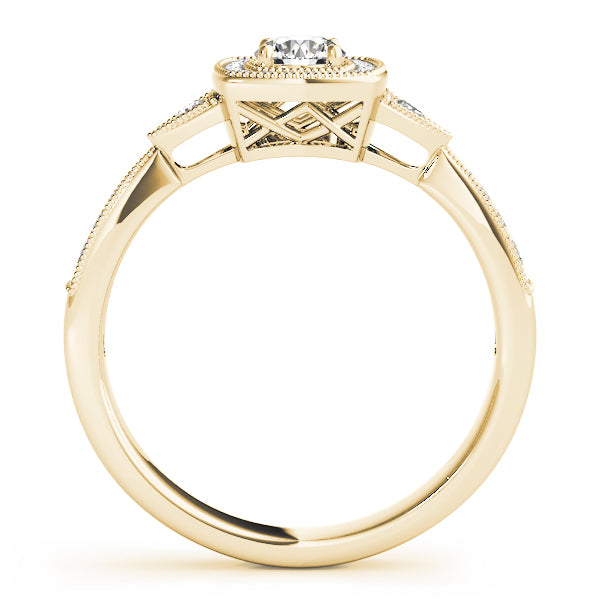 Vintage-Inspired Halo Diamond Engagement Ring (1/6 ct. tw.)