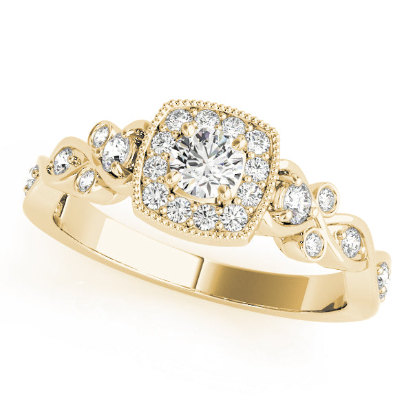 Romantic Vintage Halo Diamond Engagement Ring (3/8 ct. tw.)