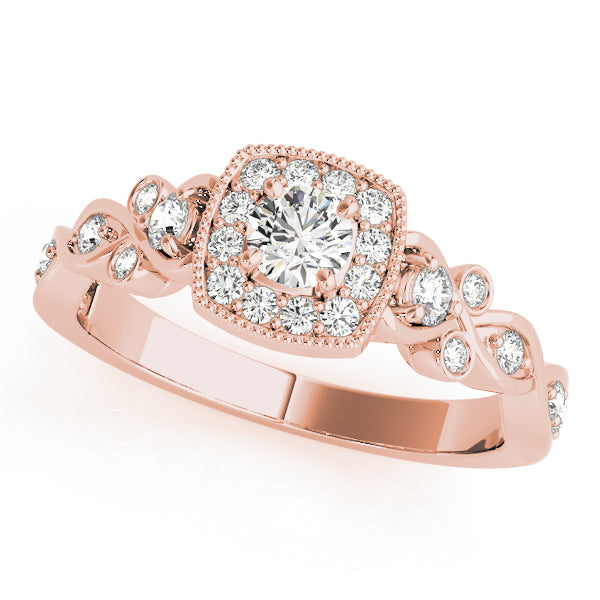 Romantic Vintage Halo Diamond Engagement Ring (3/8 ct. tw.)