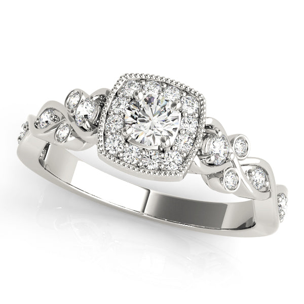 Romantic Vintage Halo Diamond Engagement Ring (3/8 ct. tw.)