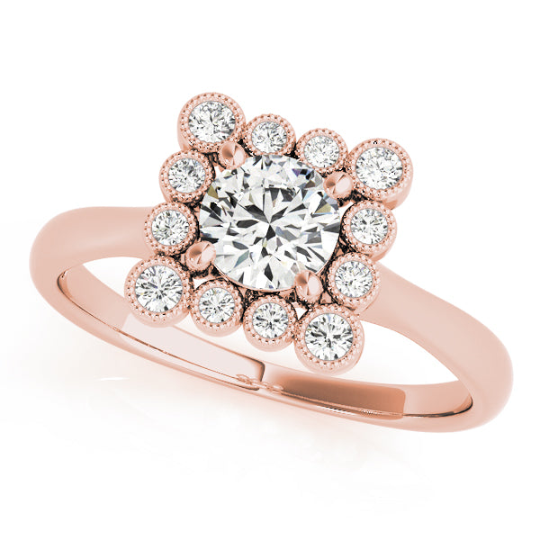 Bezel Halo Diamond Engagement Ring (1/6 ct. tw.)