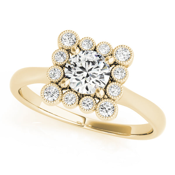 Bezel Halo Diamond Engagement Ring (1/6 ct. tw.)