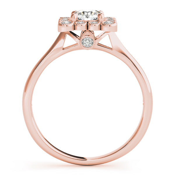 Bezel Halo Diamond Engagement Ring (1/6 ct. tw.)