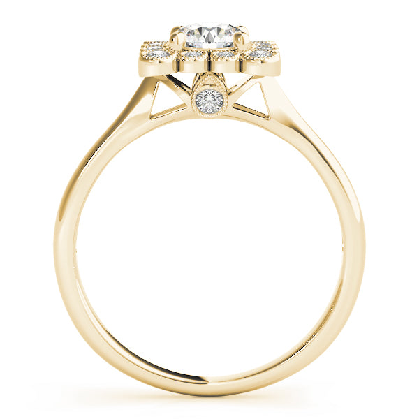 Bezel Halo Diamond Engagement Ring (1/6 ct. tw.)
