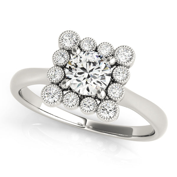 Bezel Halo Diamond Engagement Ring (1/6 ct. tw.)
