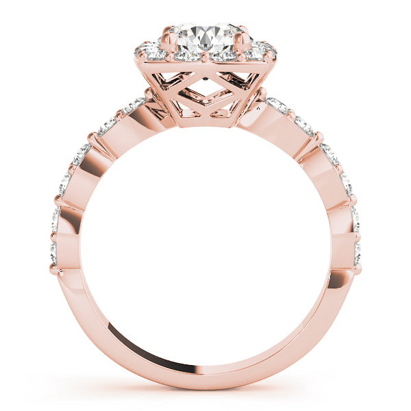 Classic Halo Pavé Diamond Engagement Ring (3/4 ct. tw.)