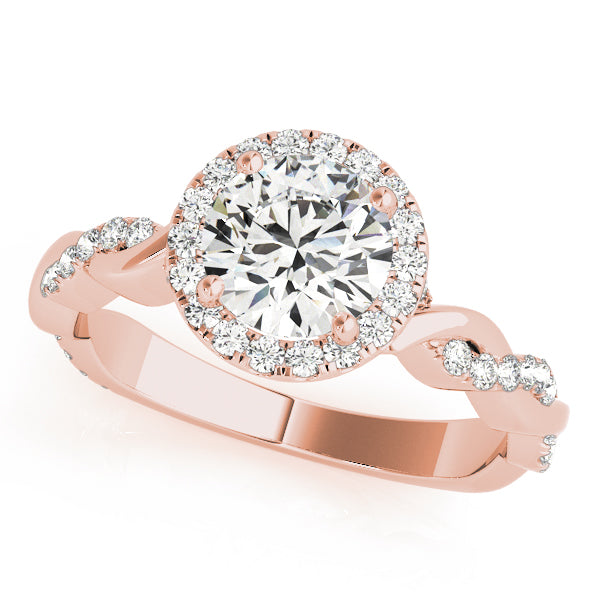 Twist Halo Diamond Engagement Ring (1/3 ct. tw.)