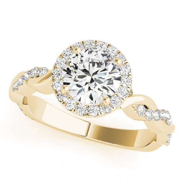 Twist Halo Diamond Engagement Ring (1/3 ct. tw.)