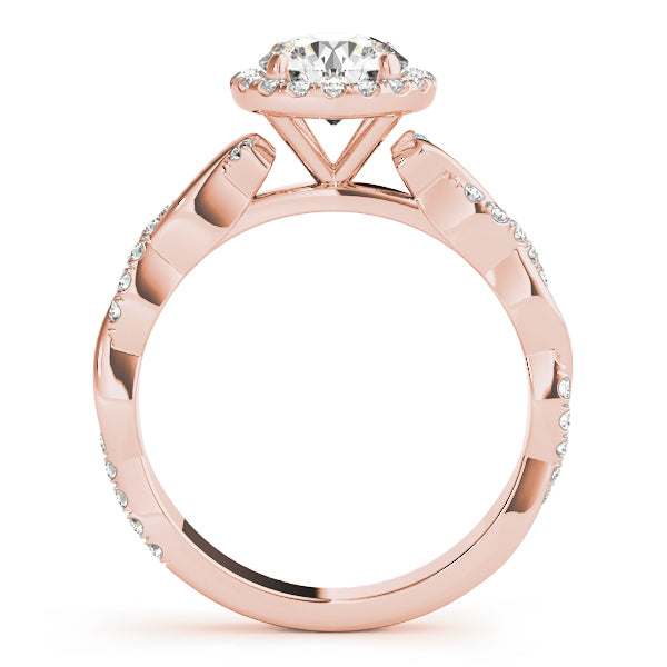 Twist Halo Diamond Engagement Ring (1/3 ct. tw.)
