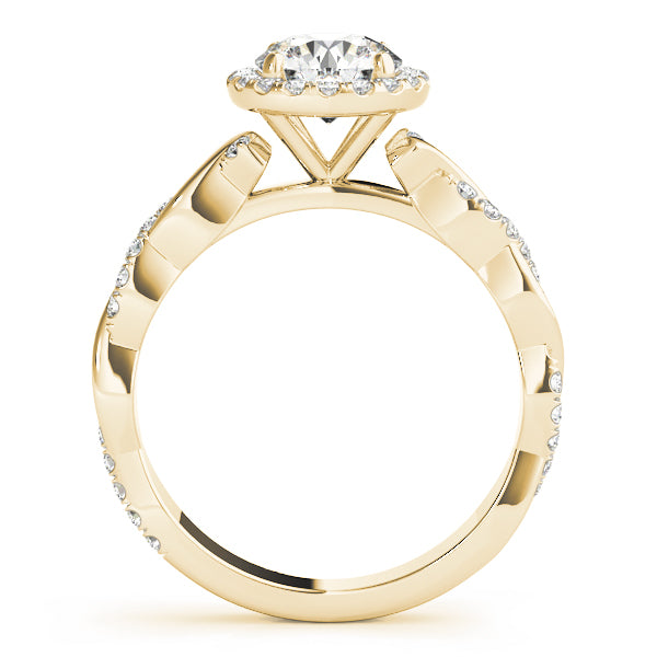 Twist Halo Diamond Engagement Ring (1/3 ct. tw.)