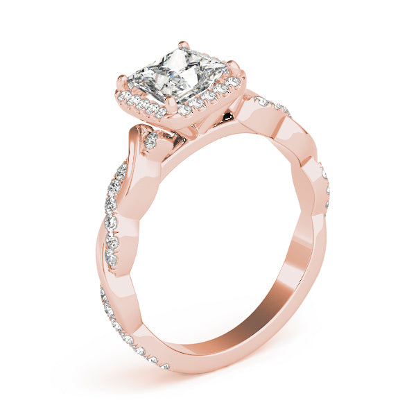 Petite Twist Halo Diamond Engagement Ring (1/3 ct. tw.)