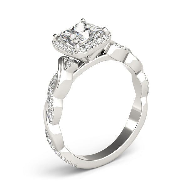 Petite Twist Halo Diamond Engagement Ring (1/4 ct. tw.)