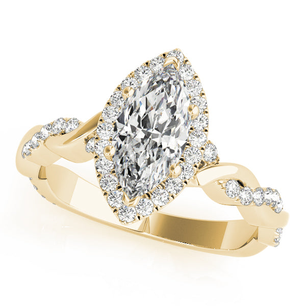 Twist Pavé Halo Diamond Engagement Ring (1/3 ct. tw.)
