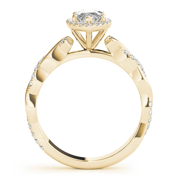 Twist Pavé Halo Diamond Engagement Ring (1/3 ct. tw.)