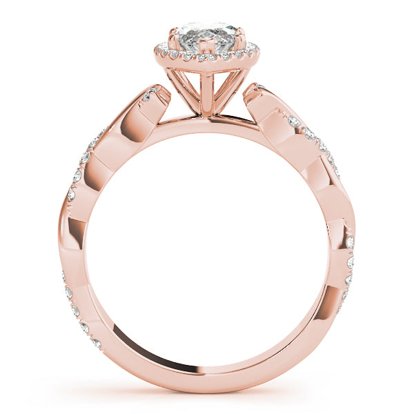 Twist Pavé Halo Diamond Engagement Ring (1/3 ct. tw.)