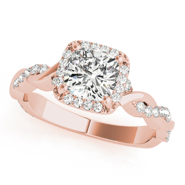 Twist Halo Diamond Engagement Ring (2 ct. tw.)