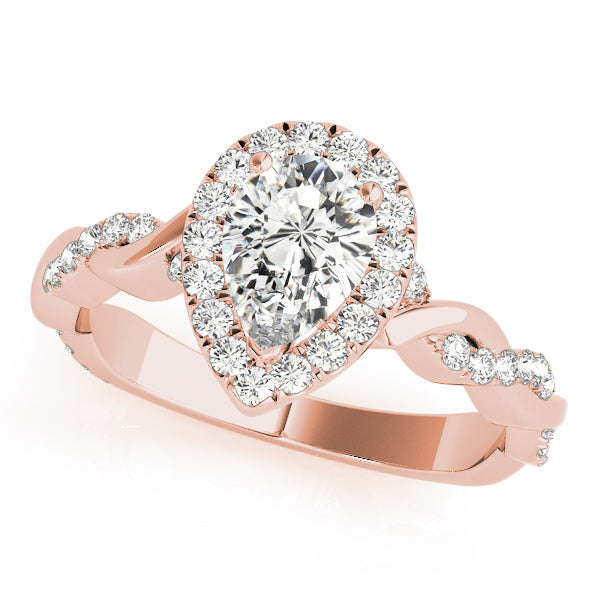 Twist Pavé Diamond Engagement Ring (3/8 ct. tw.)
