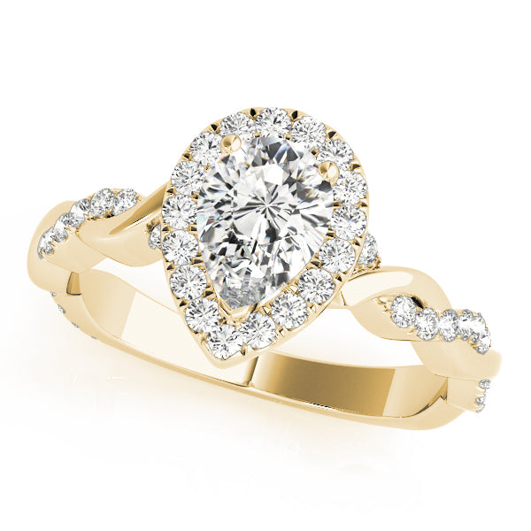 Twist Pavé Diamond Engagement Ring (3/8 ct. tw.)