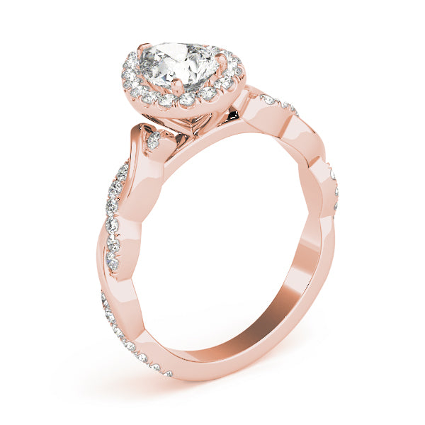 Twist Pavé Diamond Engagement Ring (3/8 ct. tw.)