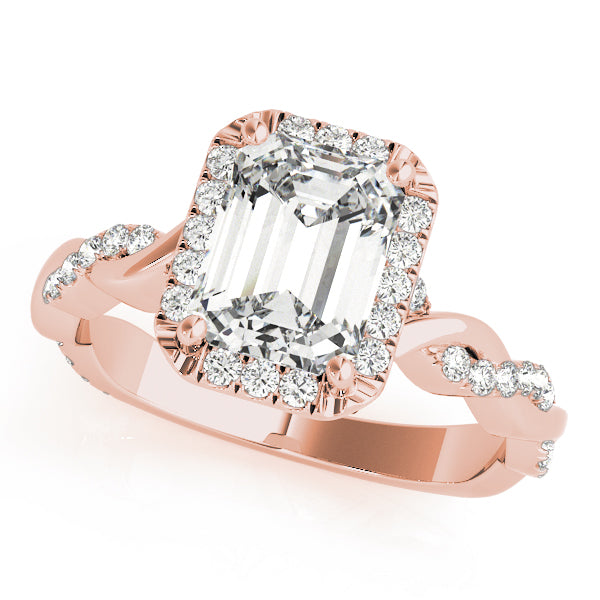 Twist Halo Diamond Engagement Ring (1/2 ct. tw.)