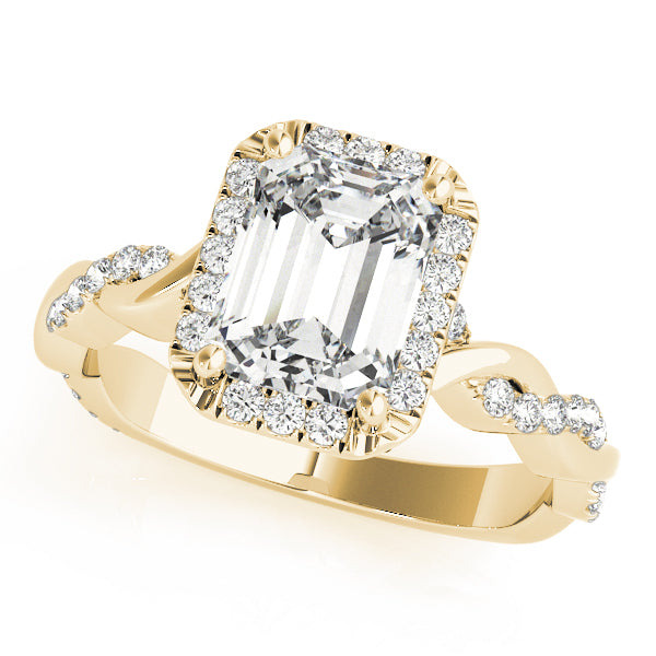 Twist Halo Diamond Engagement Ring (1/2 ct. tw.)