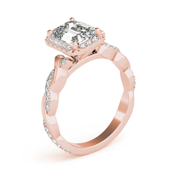 Twist Halo Diamond Engagement Ring (1/2 ct. tw.)