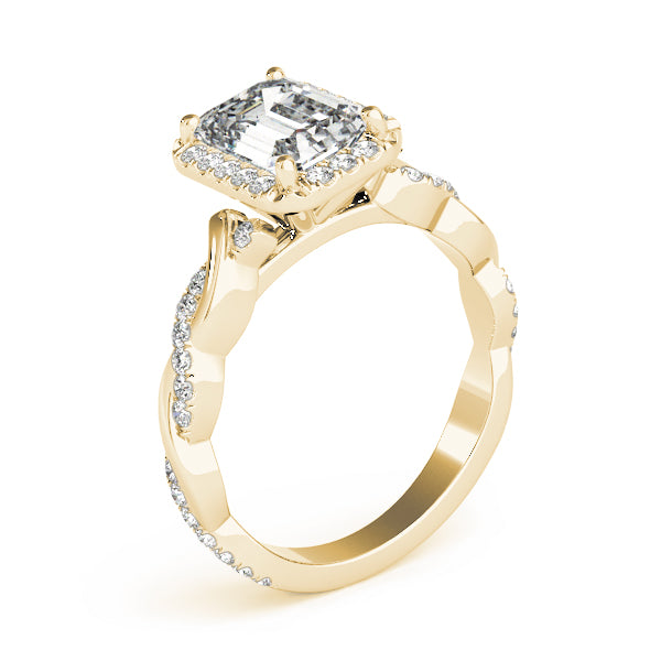 Twist Halo Diamond Engagement Ring (1/2 ct. tw.)