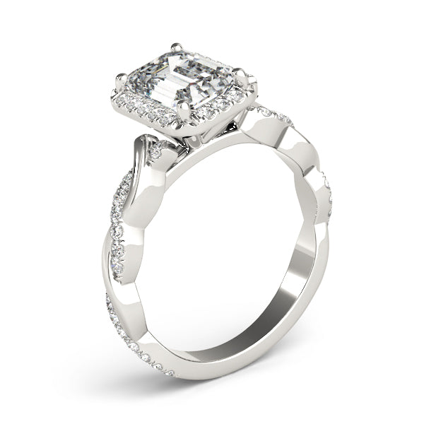 Twist Halo Diamond Engagement Ring (1/2 ct. tw.)