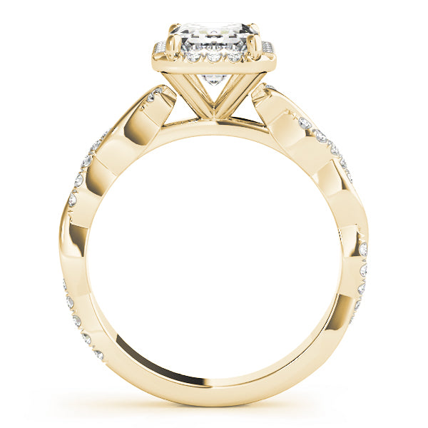 Twist Halo Diamond Engagement Ring (1/2 ct. tw.)