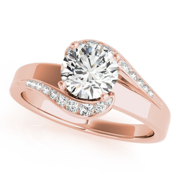 Twist Channel-Set Diamond Engagement Ring (1/5 ct. tw.)