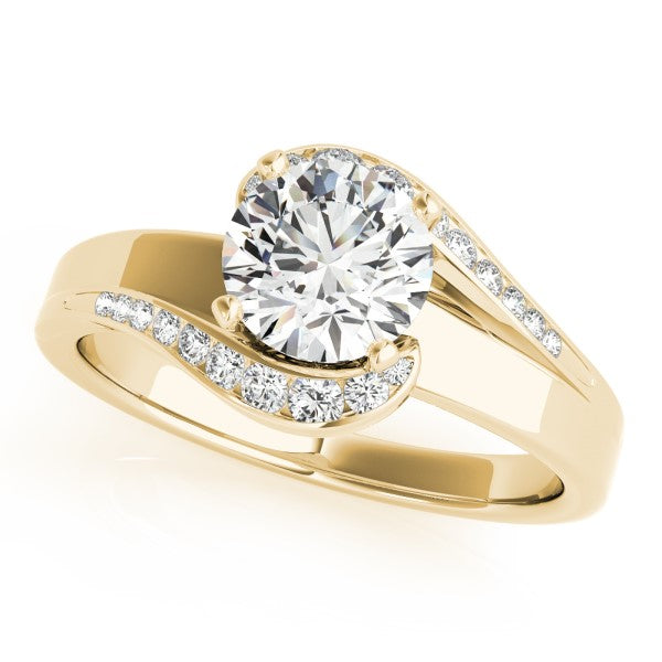 Twist Channel-Set Diamond Engagement Ring (1/5 ct. tw.)
