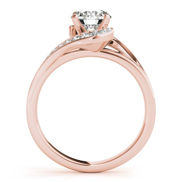 Twist Channel-Set Diamond Engagement Ring (1/5 ct. tw.)