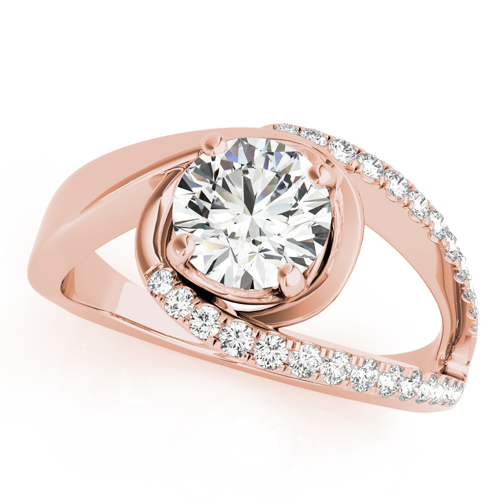 Twist Semi-Halo Diamond Engagement Ring (1/4 ct. tw.)