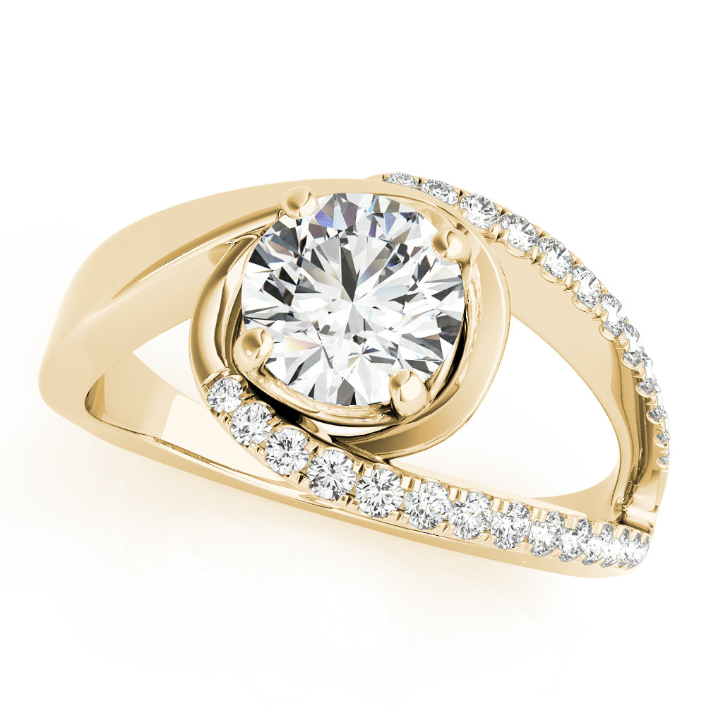 Twist Semi-Halo Diamond Engagement Ring (1/4 ct. tw.)