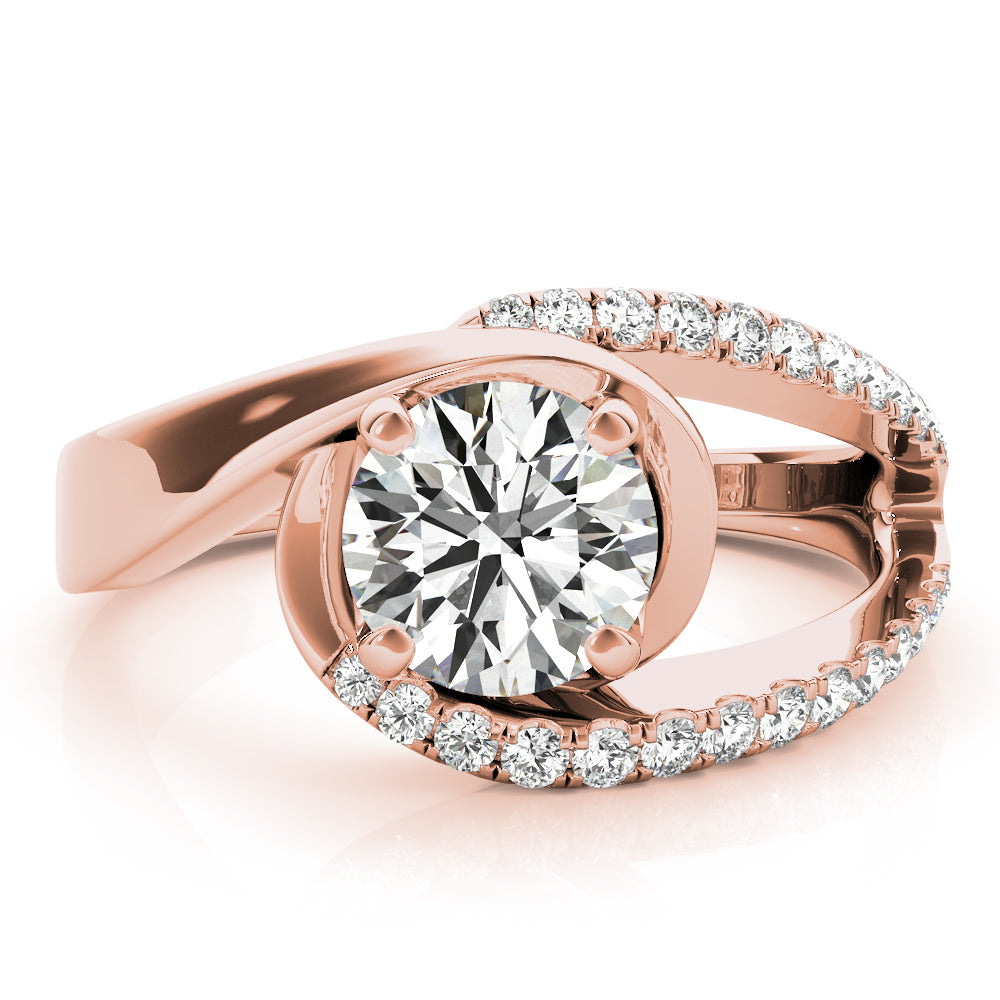 Twist Semi-Halo Diamond Engagement Ring (1/4 ct. tw.)