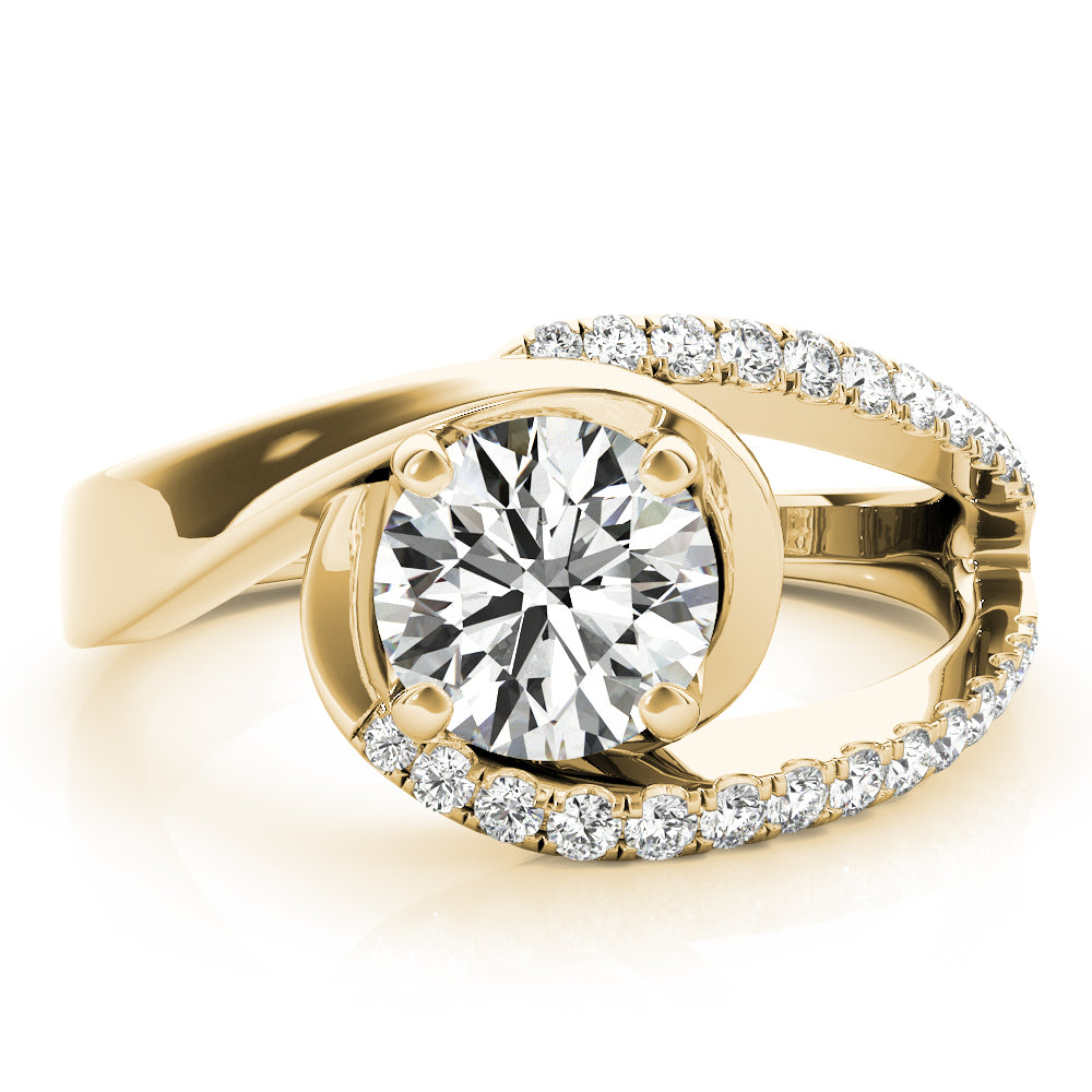 Twist Semi-Halo Diamond Engagement Ring (1/4 ct. tw.)