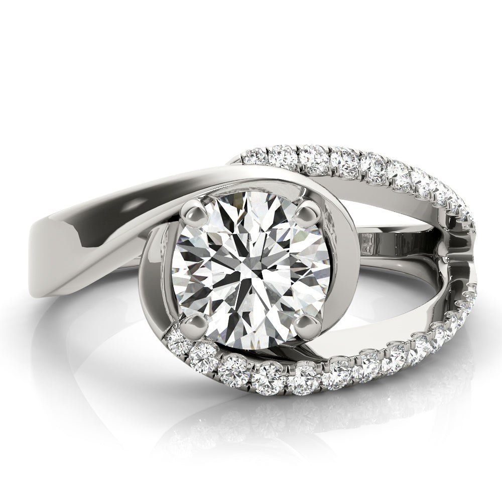 Twist Semi-Halo Diamond Engagement Ring (1/4 ct. tw.)