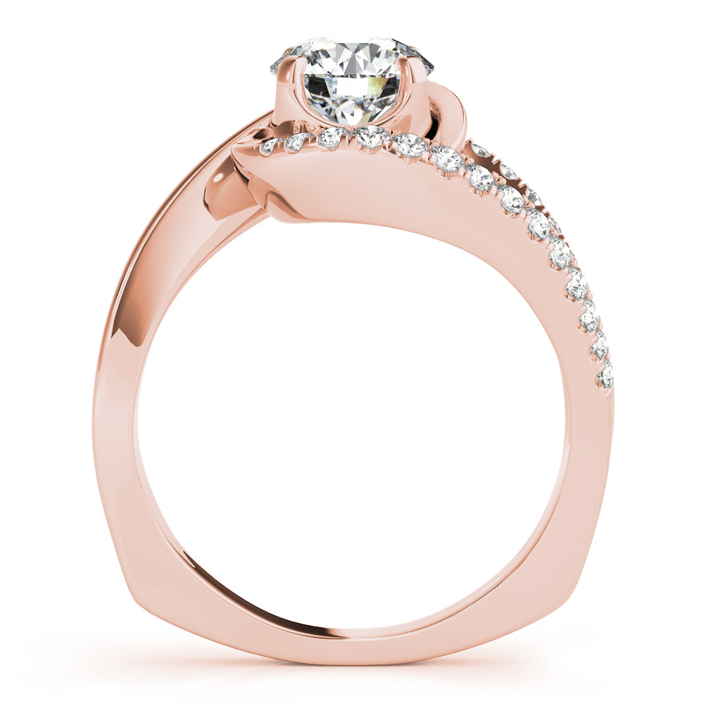Twist Semi-Halo Diamond Engagement Ring (1/4 ct. tw.)