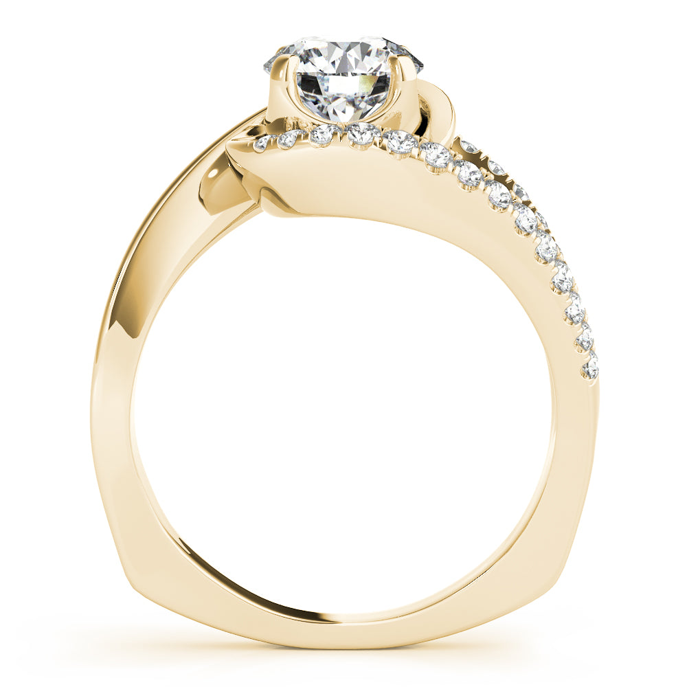 Twist Semi-Halo Diamond Engagement Ring (1/4 ct. tw.)