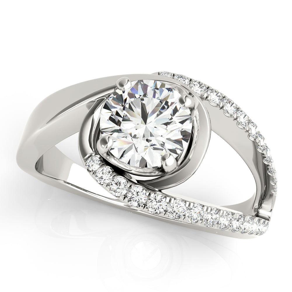 Twist Semi-Halo Diamond Engagement Ring (1/4 ct. tw.)