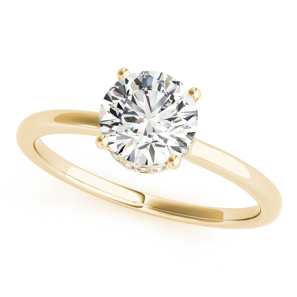 Hidden Halo Diamond Solitaire Engagement Ring (1/20 ct. tw.)