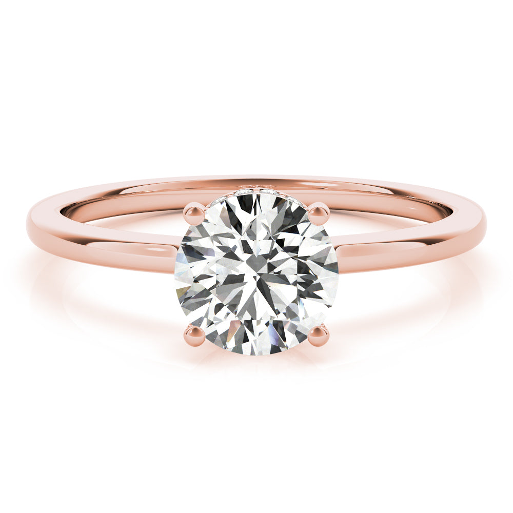 Hidden Halo Diamond Solitaire Engagement Ring (1/20 ct. tw.)