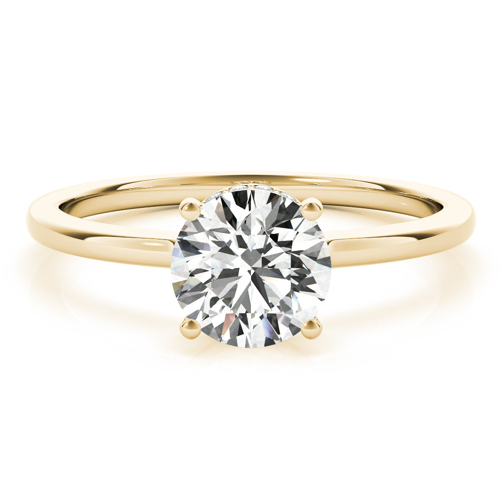 Hidden Halo Diamond Solitaire Engagement Ring (1/20 ct. tw.)