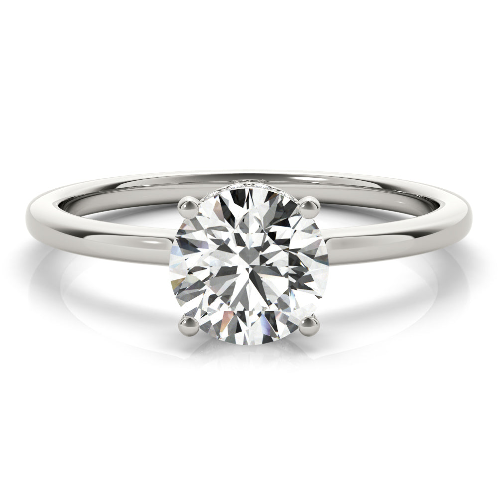 Hidden Halo Diamond Solitaire Engagement Ring (1/20 ct. tw.)