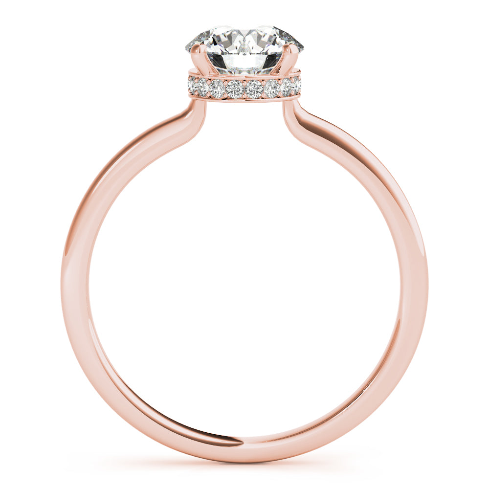 Hidden Halo Diamond Solitaire Engagement Ring (1/20 ct. tw.)