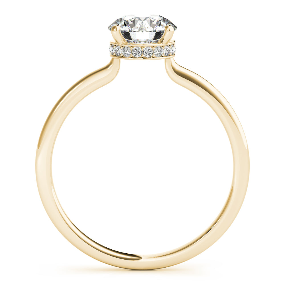 Hidden Halo Diamond Solitaire Engagement Ring (1/20 ct. tw.)